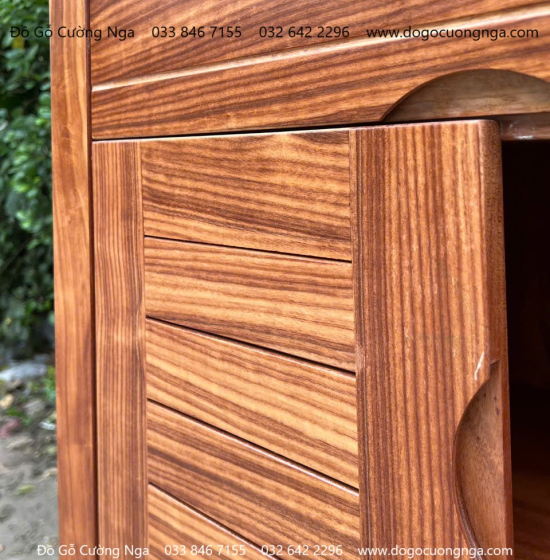 Tủ Giày Dép Gỗ Cẩm 4 Cánh Lá Sách Hiện Đại 