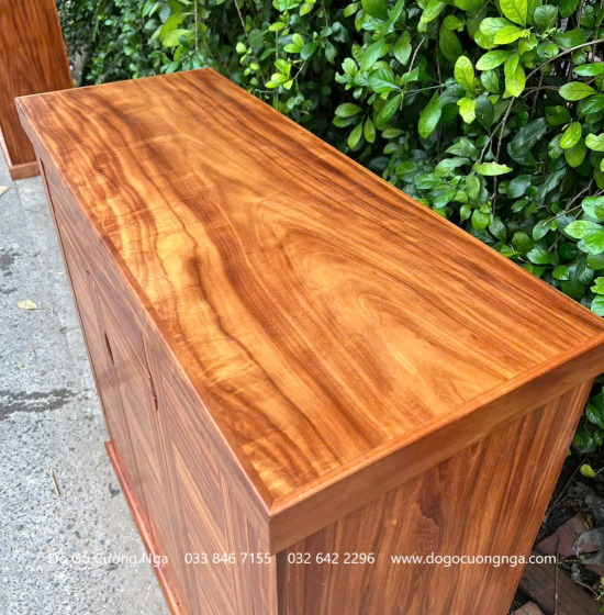 Tủ Giày Dép Gỗ Cẩm 4 Cánh Lá Sách Hiện Đại 