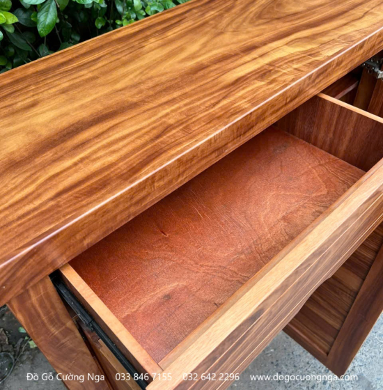 Tủ Giày Dép Gỗ Cẩm 4 Cánh Lá Sách Hiện Đại 