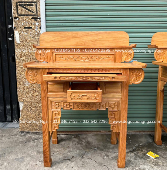 Bàn Thờ 2 Tầng Gỗ Gõ Đỏ Cao Cấp Đa Kích Thước 