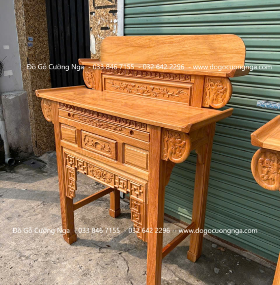 Bàn Thờ 2 Tầng Gỗ Gõ Đỏ Cao Cấp Đa Kích Thước 