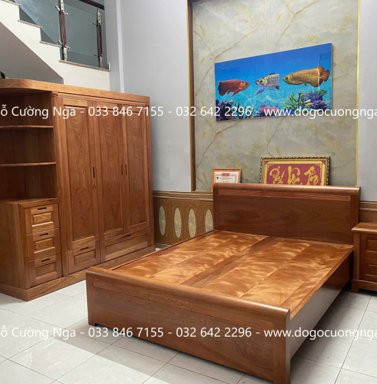 Combo Phòng Ngủ Gỗ Xoan Đào Cao Cấp Mẫu Mới