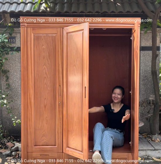 Bộ Combo Nội Thất Phòng Ngủ Gỗ Xoan Đào 2 Chi Tiết Sang Trọng