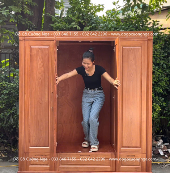 Combo Phòng Ngủ Gỗ Xoan Đào Thiết Kế Đơn Giản 2 Chi Tiết 