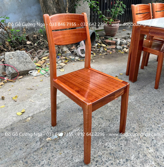 Bàn ăn gỗ Xoan Đào mặt đá cao cấp - 6 ghế BG 027