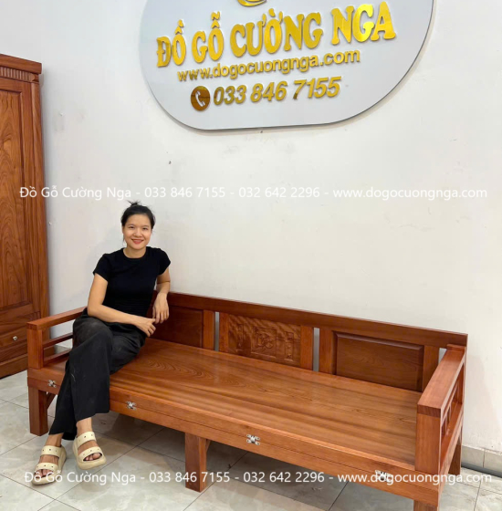 Giường Gấp Gỗ Xoan Đào Bản Lề Âm Giá Rẻ 