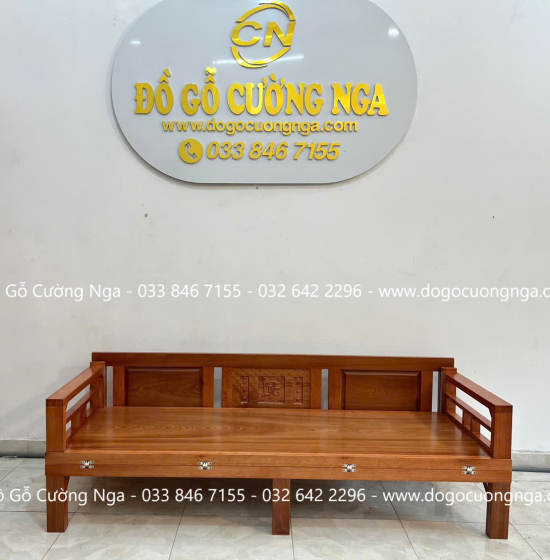 Giường Gấp Gỗ Xoan Đào Bản Lề Âm Giá Rẻ 