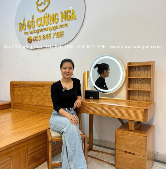 Bộ Combo Phòng Ngủ Gỗ Gõ Đỏ Thiết Kế Tinh Tế Hiện Đại 