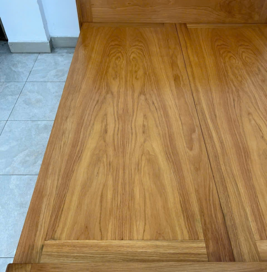 Giường Ngủ Gỗ Gõ Đỏ Hiện Đại Trạm Sóng 2 Ngăn Kéo 