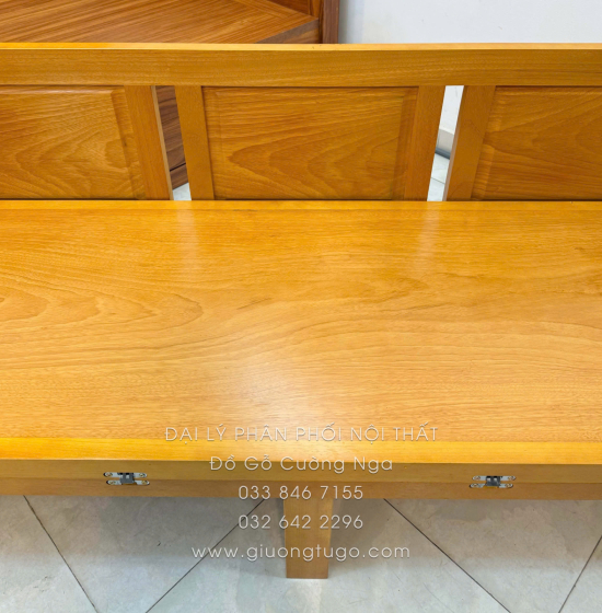 Giường Gấp Gỗ Gõ Đỏ Chân Cao Phù Hợp Người Lớn Tuổi, Mẹ Bầu