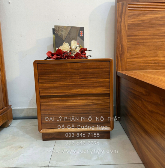 Combo Phòng Ngủ Gỗ Cẩm Vân 3 Chi Tiết Đơn Giản Tinh Tế