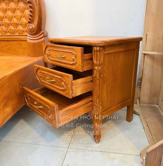 Tủ Táp Đầu Giường Gỗ Gõ Đỏ Cao Cấp 