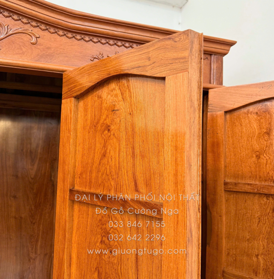 Combo Phòng Ngủ Gỗ Hương Đá 3 Chi Tiết Tân Cổ Điển Cao Cấp