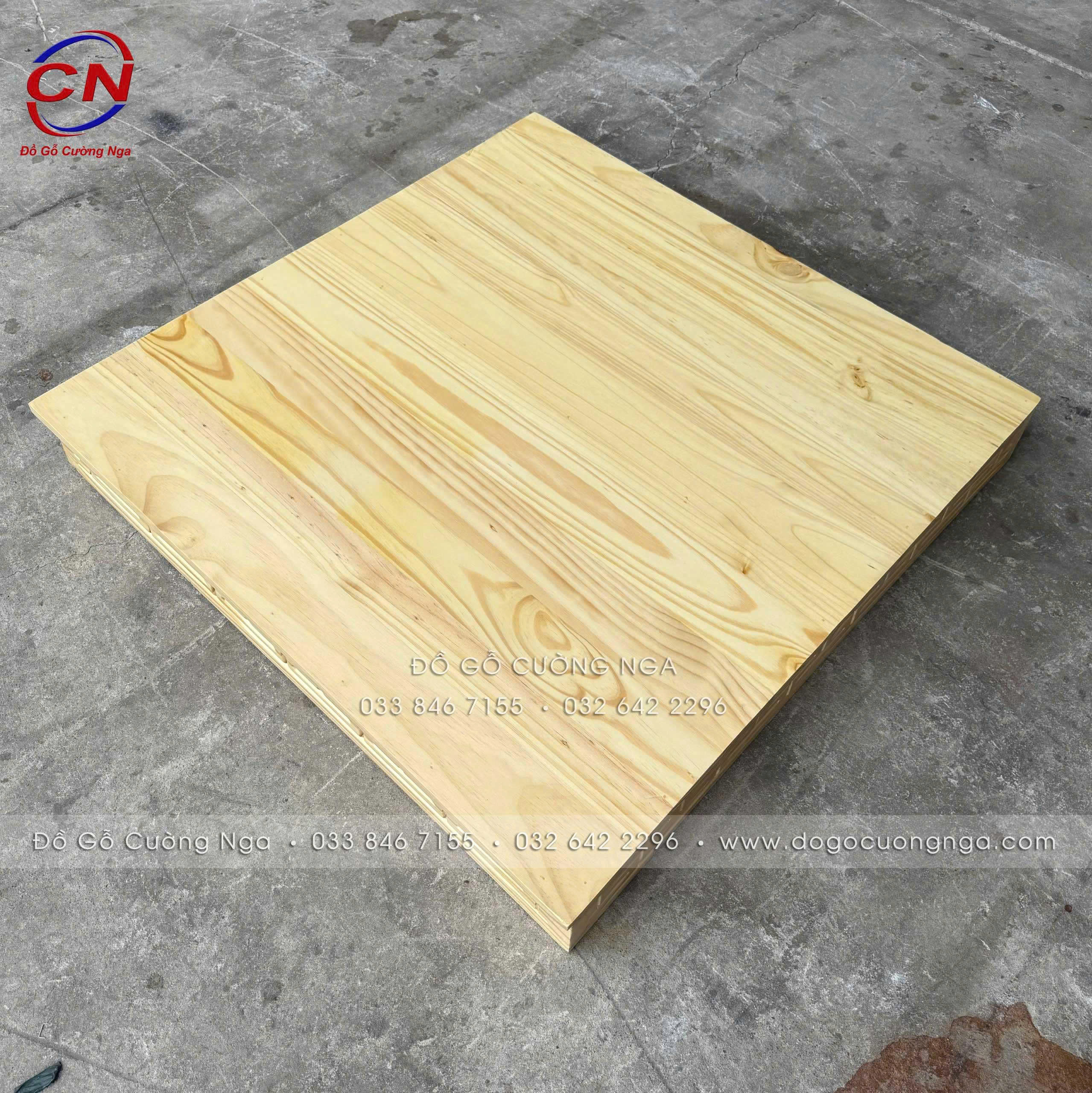 đế kê bàn thờ ông địa gỗ thông