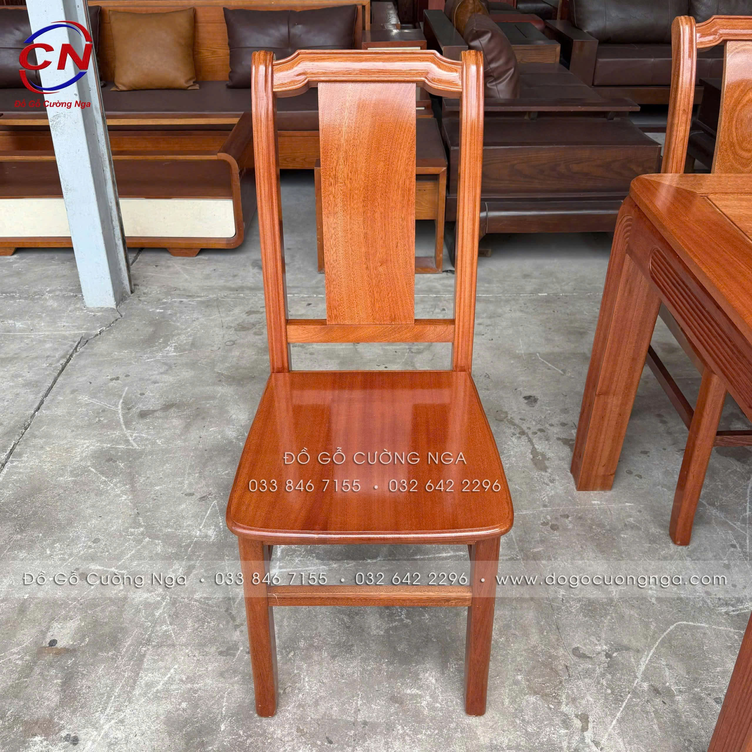 bàn ăn gỗ xoan đào 6 ghế 