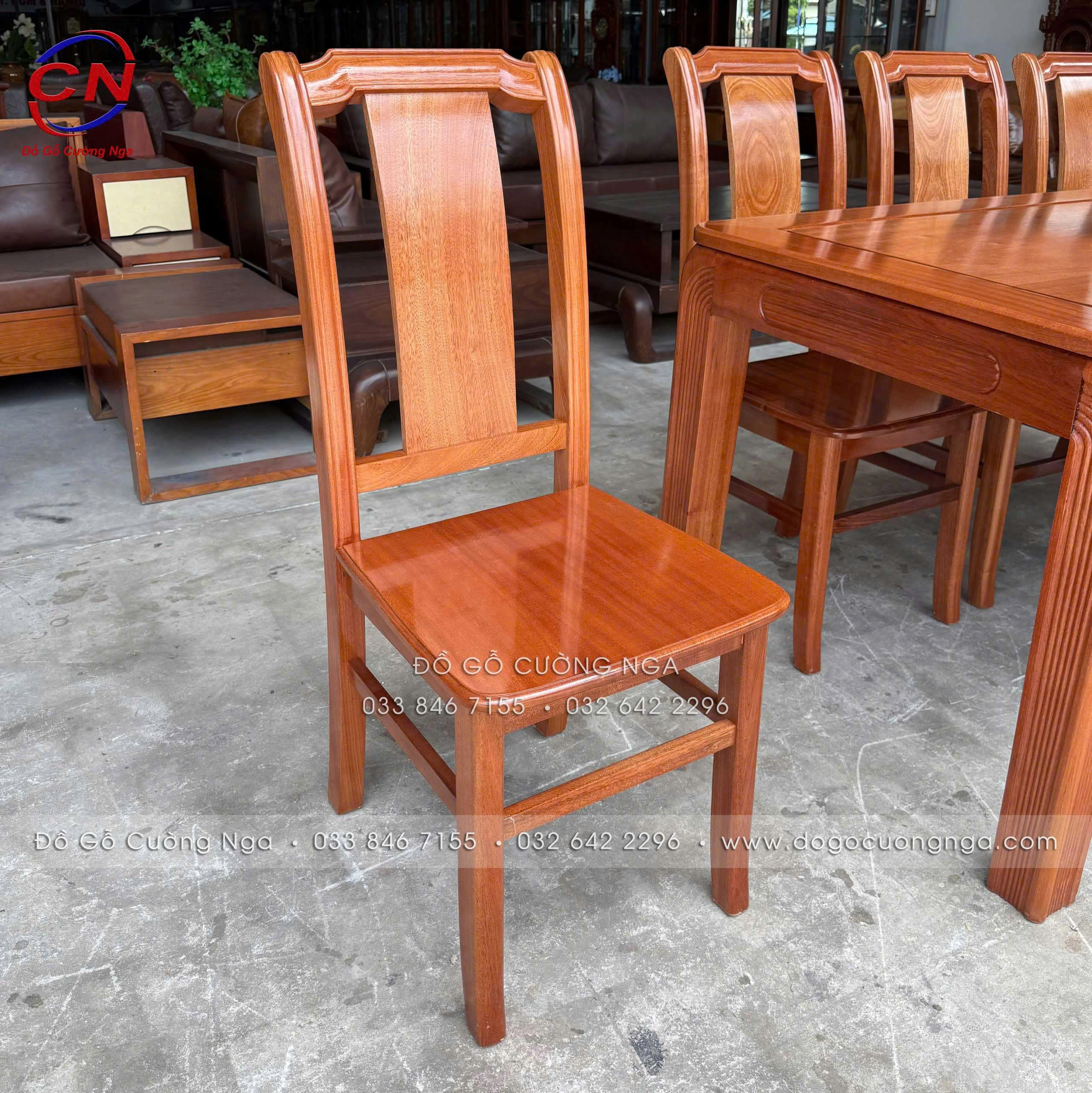 bàn ăn gỗ xoan đào 6 ghế 