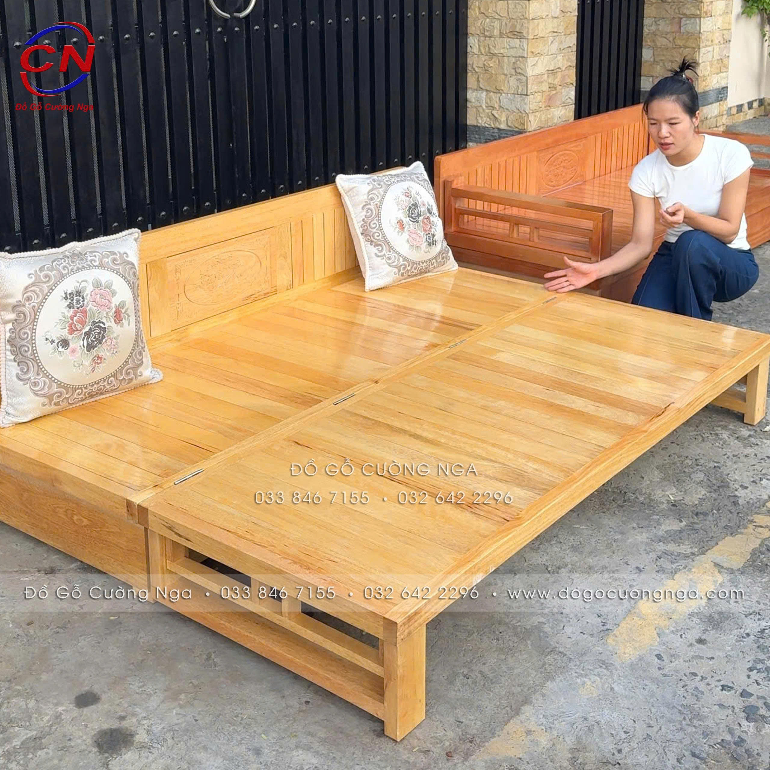 giường gấp gỗ