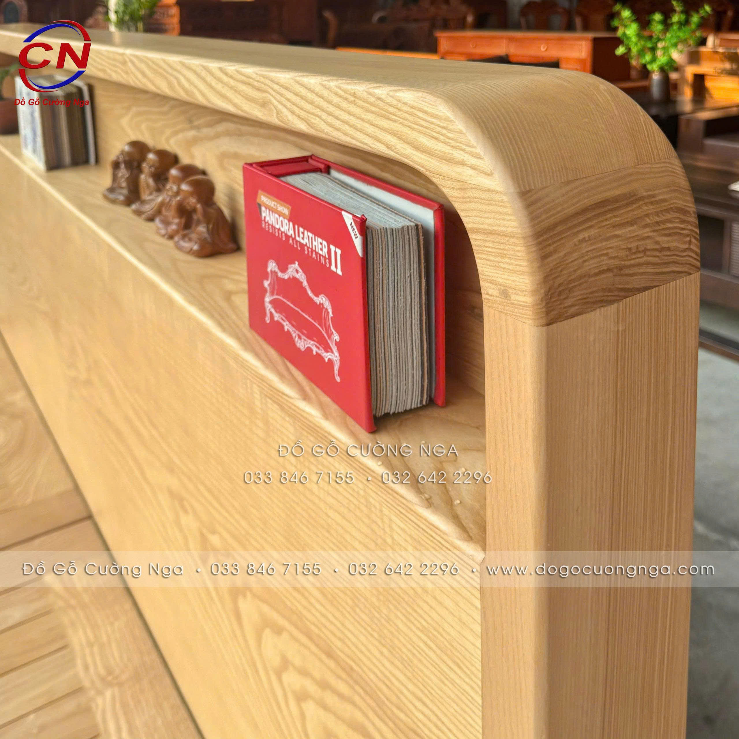 giường ngủ gỗ sồi nga 2 ngăn kéo